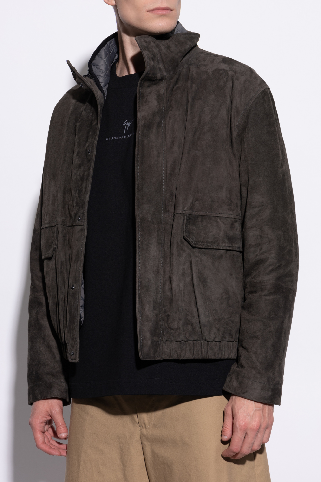 Emporio armani suede jacket best sale